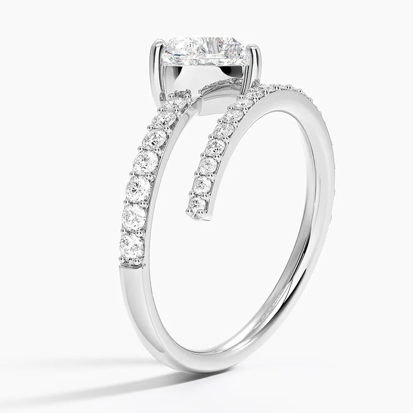 Sarmal 2,00 Karat Kalp Kesim Laboratuvar Pırlanta Yüzük 18K - Bold Diamonds