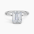 2.10 Karat Emerald Kesim Hidden Halo Tasarım Tektaş Laboratuvar Pırlanta Yüzük 18K  - Alvora - Bold Diamonds
