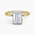 2.10 Karat Emerald Kesim Hidden Halo Tasarım Tektaş Laboratuvar Pırlanta Yüzük 18K  - Elora - Bold Diamonds