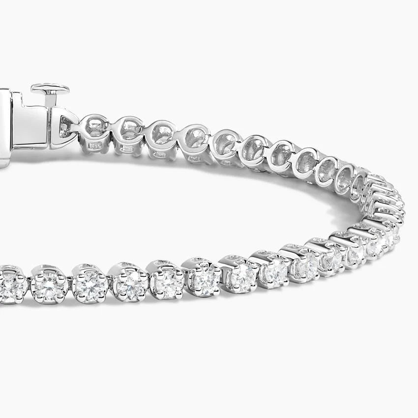 Su Yolu Model 2.00 Karat Yuvarlak Kesim Laboratuvar Pırlanta Bileklik 18K - Bold Diamonds