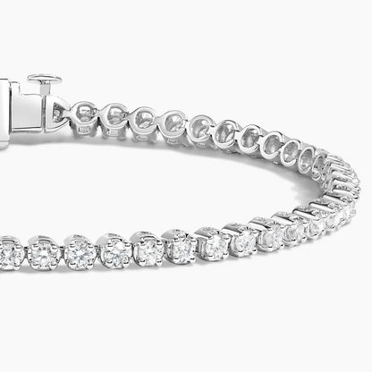 Su Yolu Model 2.00 Karat Yuvarlak Kesim Laboratuvar Pırlanta Bileklik 18K - Bold Diamonds