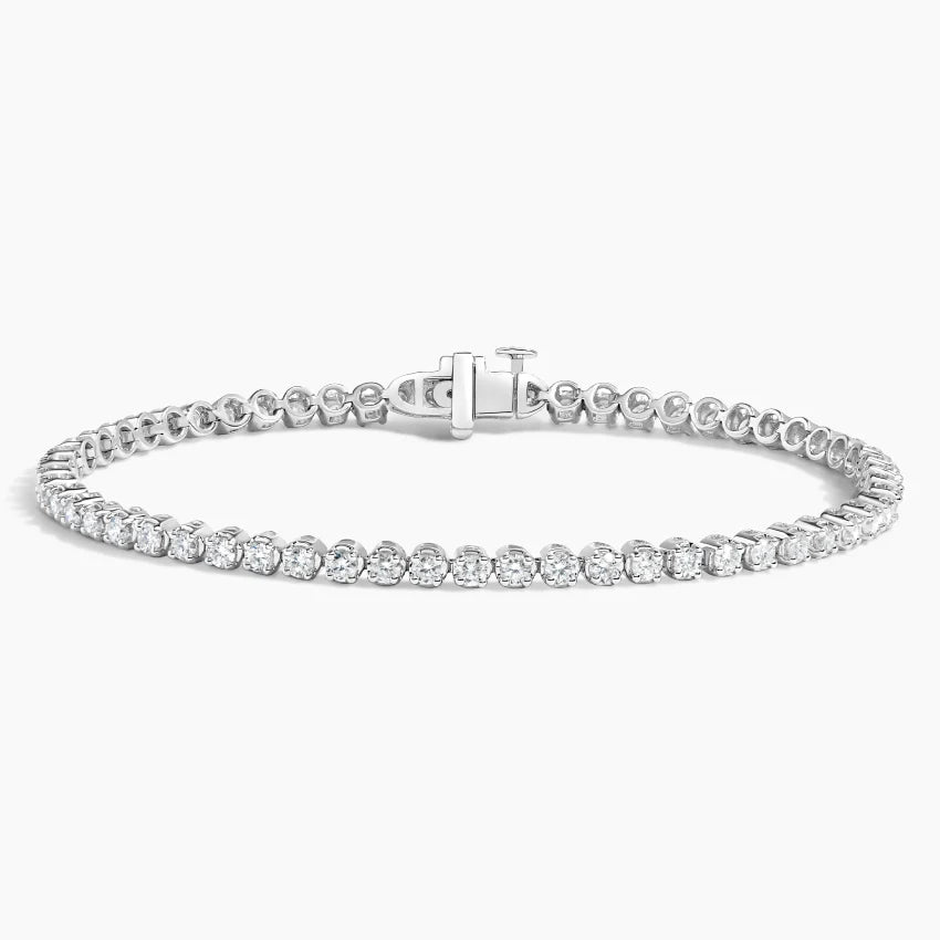 Su Yolu Model 2.00 Karat Yuvarlak Kesim Laboratuvar Pırlanta Bileklik 18K - Bold Diamonds