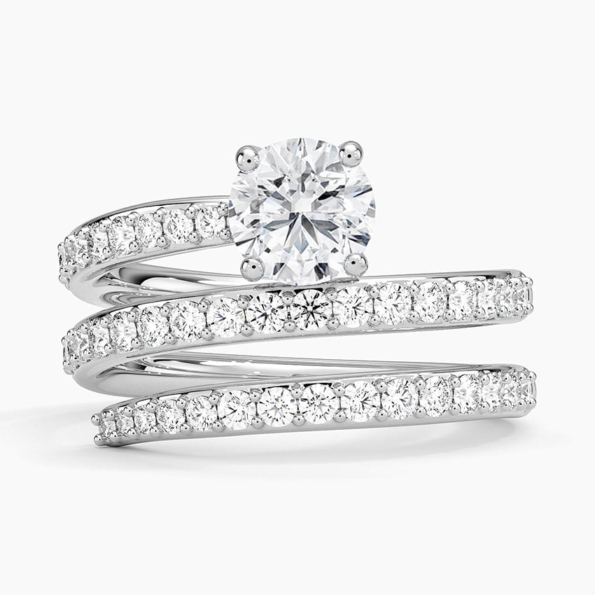 Sarmal 2,00 Karat Yuvarlak Kesim Laboratuvar Pırlanta Yüzük 18K - Bold Diamonds