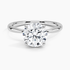 2.10 Karat Hidden Halo Tasarım Tektaş Laboratuvar Pırlanta Yüzük 18K  - Alvora - Bold Diamonds