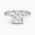 2.10 Karat Prenses Kesim Hidden Halo Tasarım Tektaş Laboratuvar Pırlanta Yüzük 18K  - Alvora - Bold Diamonds