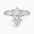 2.10 Karat Marquise Kesim Hidden Halo Tasarım Tektaş Laboratuvar Pırlanta Yüzük 18K  - Alvora - Bold Diamonds