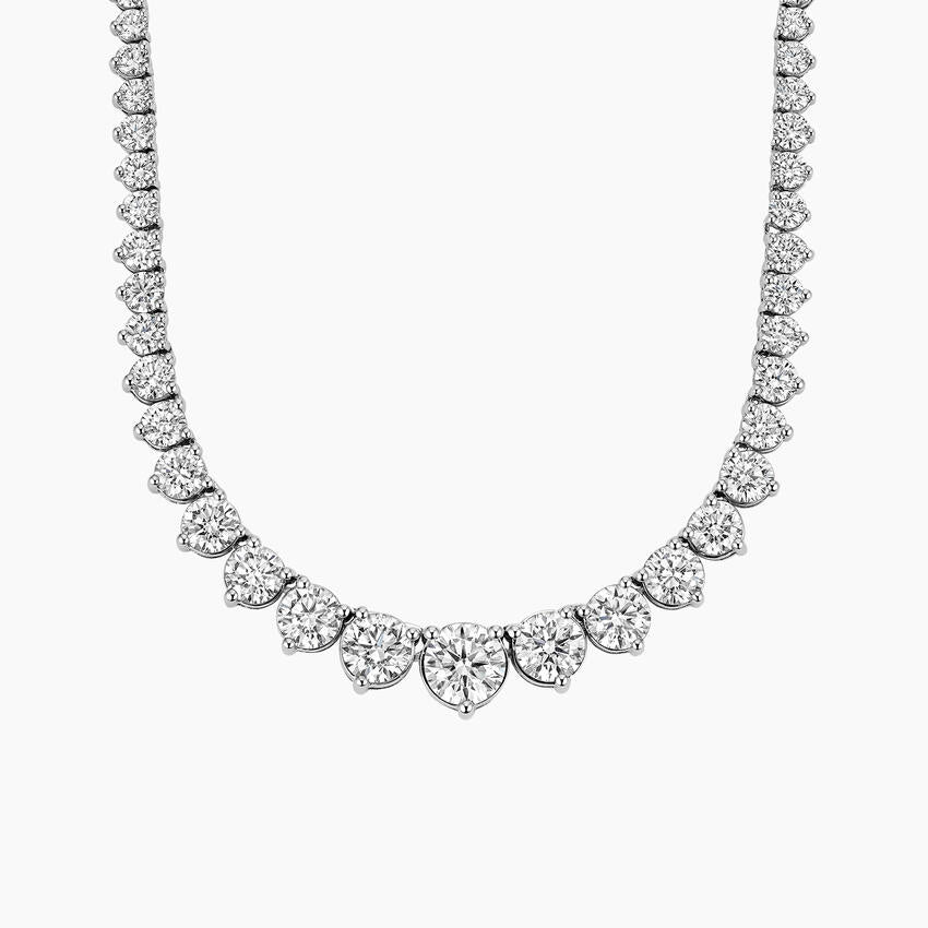 Sonsuz Işıltı Model 20.00 karat Yuvarlak Kesim Laboratuvar Pırlanta Kolye 18K - Bold Diamonds