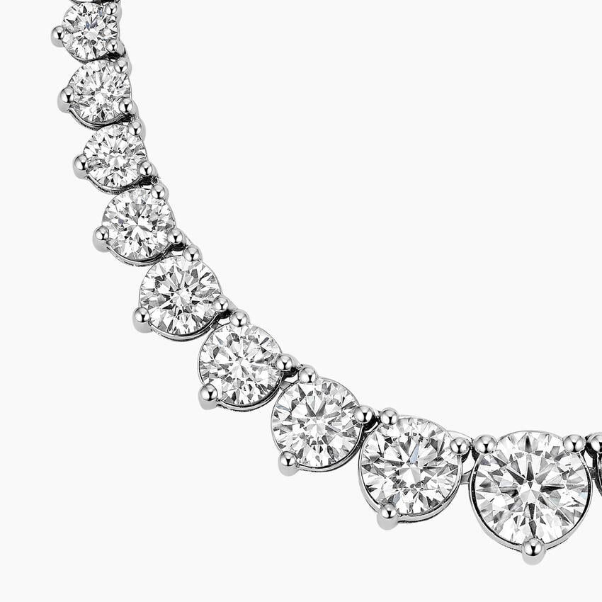 Sonsuz Işıltı Model 20.00 karat Yuvarlak Kesim Laboratuvar Pırlanta Kolye 18K - Bold Diamonds