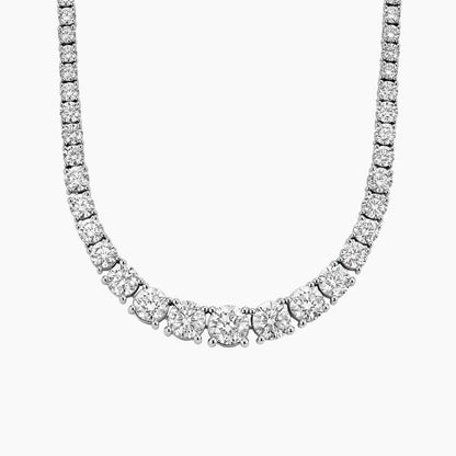 Kraliyet Işıltısı Model 22.00 karat Yuvarlak Kesim Laboratuvar Pırlanta Kolye 18K - Bold Diamonds