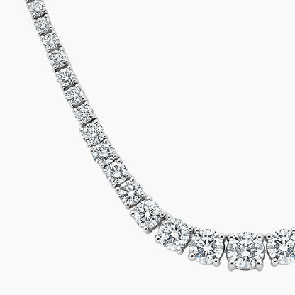 Kraliyet Işıltısı Model 22.00 karat Yuvarlak Kesim Laboratuvar Pırlanta Kolye 18K - Bold Diamonds