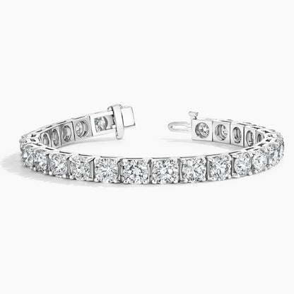 Su Yolu Model 27.00 Karat Yuvarlak Kesim Laboratuvar Pırlanta Bileklik 18K - Bold Diamonds