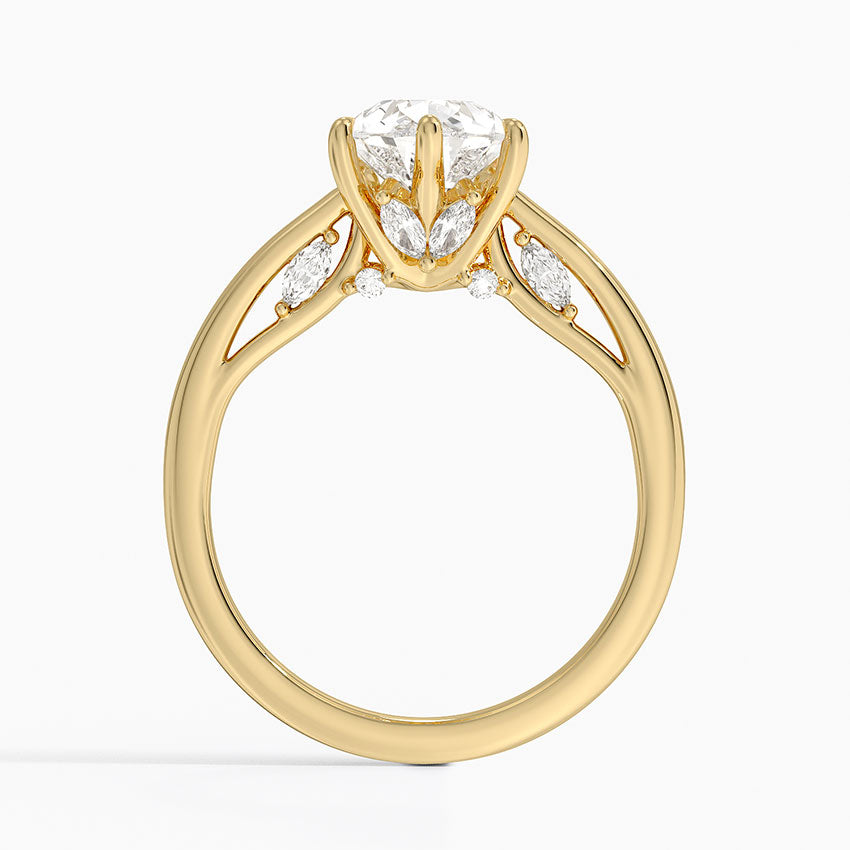 2.30 Damla Kesim Hidden Halo Tasarım Tektaş Laboratuvar Pırlanta Yüzük - Dalara