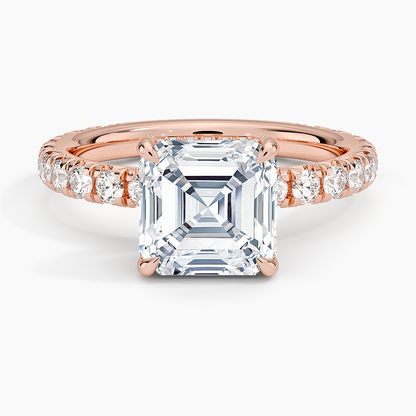 1.60 Carat Princess Halo Design Solitaire Lab Diamond Ring 18K - Florina 