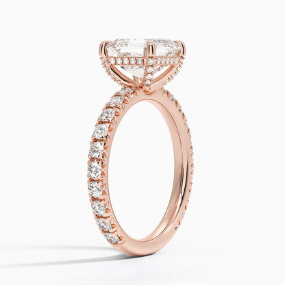 1.60 Carat Princess Halo Design Solitaire Lab Diamond Ring 18K - Florina 