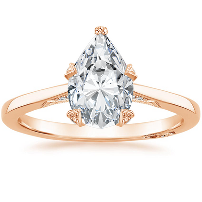 2.25 Damla Kesim Hidden Halo Tasarım Tektaş Laboratuvar Pırlanta Yüzük - Telara