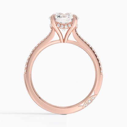 2.25 Karat Hidden Halo Tasarım Tektaş Laboratuvar Pırlanta Yüzük - Milara