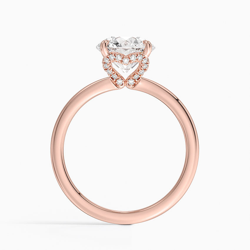 2.15 Karat Yuvarlak Kesim Hidden Halo Tasarım Tektaş Laboratuvar Pırlanta Yüzük - Lyon - Bold Diamonds