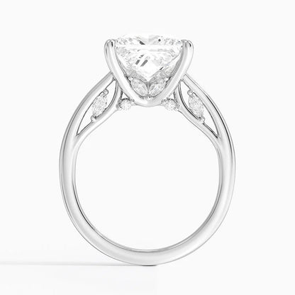 2.30 Princess Kesim Hidden Halo Tasarım Tektaş Laboratuvar Pırlanta Yüzük - Dalara