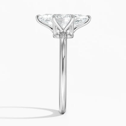 2.10 Marquise Kesim Hidden Halo Tasarım Tektaş Laboratuvar Pırlanta Yüzük - Eylora