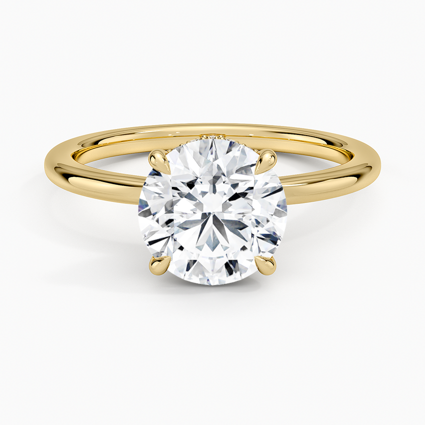 2.15 Karat Yuvarlak Kesim Hidden Halo Tasarım Tektaş Laboratuvar Pırlanta Yüzük - Lyon - Bold Diamonds