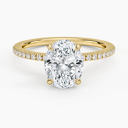 1.60 Carat Princess Halo Design Solitaire Lab Diamond Ring 18K - Florina 