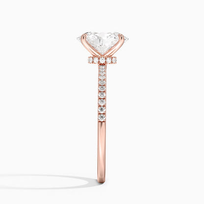 1.60 Carat Princess Halo Design Solitaire Lab Diamond Ring 18K - Florina 