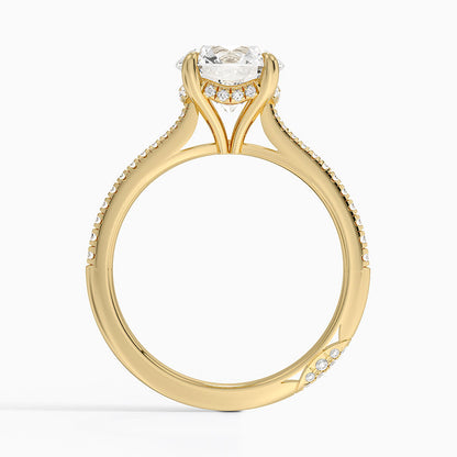 2.25 Karat Hidden Halo Tasarım Tektaş Laboratuvar Pırlanta Yüzük - Milara