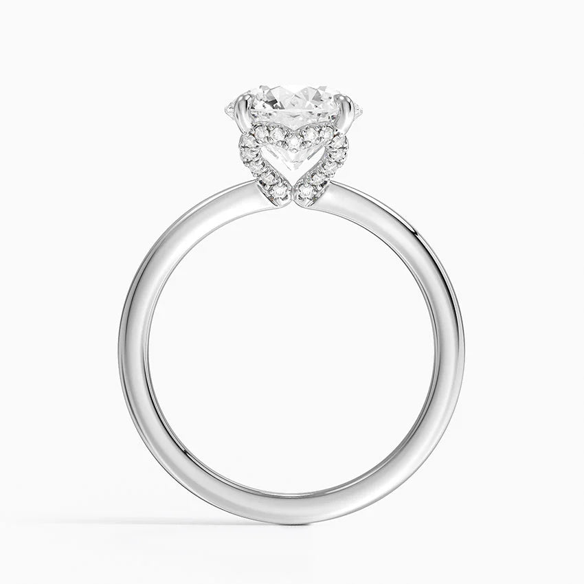 2.15 Karat Yuvarlak Kesim Hidden Halo Tasarım Tektaş Laboratuvar Pırlanta Yüzük - Lyon - Bold Diamonds