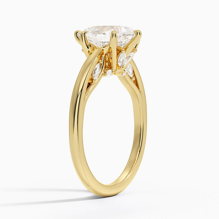 2.30 Damla Kesim Hidden Halo Tasarım Tektaş Laboratuvar Pırlanta Yüzük - Dalara