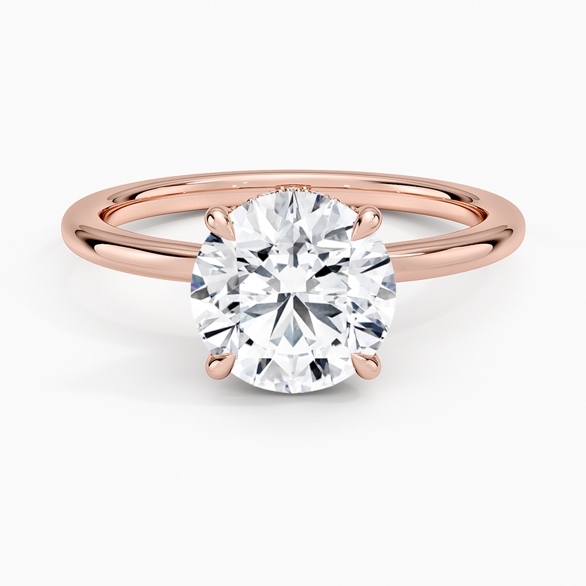 2.15 Karat Yuvarlak Kesim Hidden Halo Tasarım Tektaş Laboratuvar Pırlanta Yüzük - Lyon - Bold Diamonds