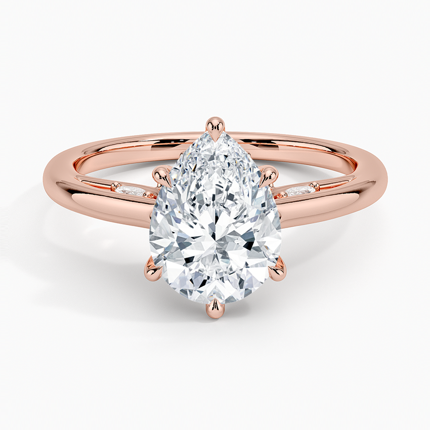 2.30 Damla Kesim Hidden Halo Tasarım Tektaş Laboratuvar Pırlanta Yüzük - Dalara