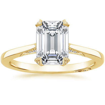 2.25 Emerald Kesim Hidden Halo Tasarım Tektaş Laboratuvar Pırlanta Yüzük - Telara