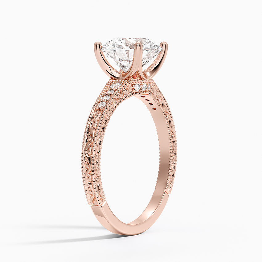 2.15 Karat Yuvarlak Kesim Hidden Halo Tasarım Tektaş Laboratuvar Pırlanta Yüzük - Venice - Bold Diamonds