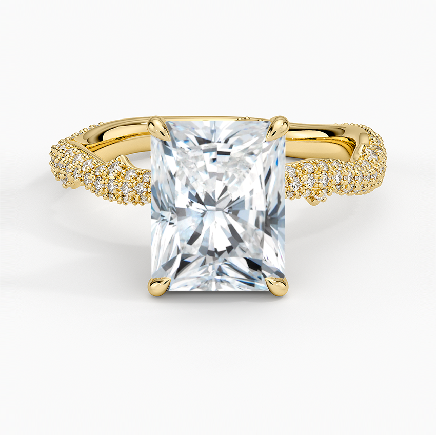 2.75 Karat Radiant Kesim Hidden Halo Tasarım Tektaş Laboratuvar Pırlanta Yüzük - Sorrento