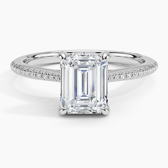 2.25 Karat Emerald Hidden Halo Tasarım Tektaş Laboratuvar Pırlanta Yüzük - Torino