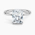 2.10 Karat Radiant Kesim Hidden Halo Tasarım Tektaş Laboratuvar Pırlanta Yüzük 18K  - Alvora - Bold Diamonds