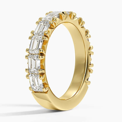 Tam Tur Yüzük 2.00 Karat Emerald Kesim Laboratuvar Pırlanta Yüzük 18K - Bold Diamonds