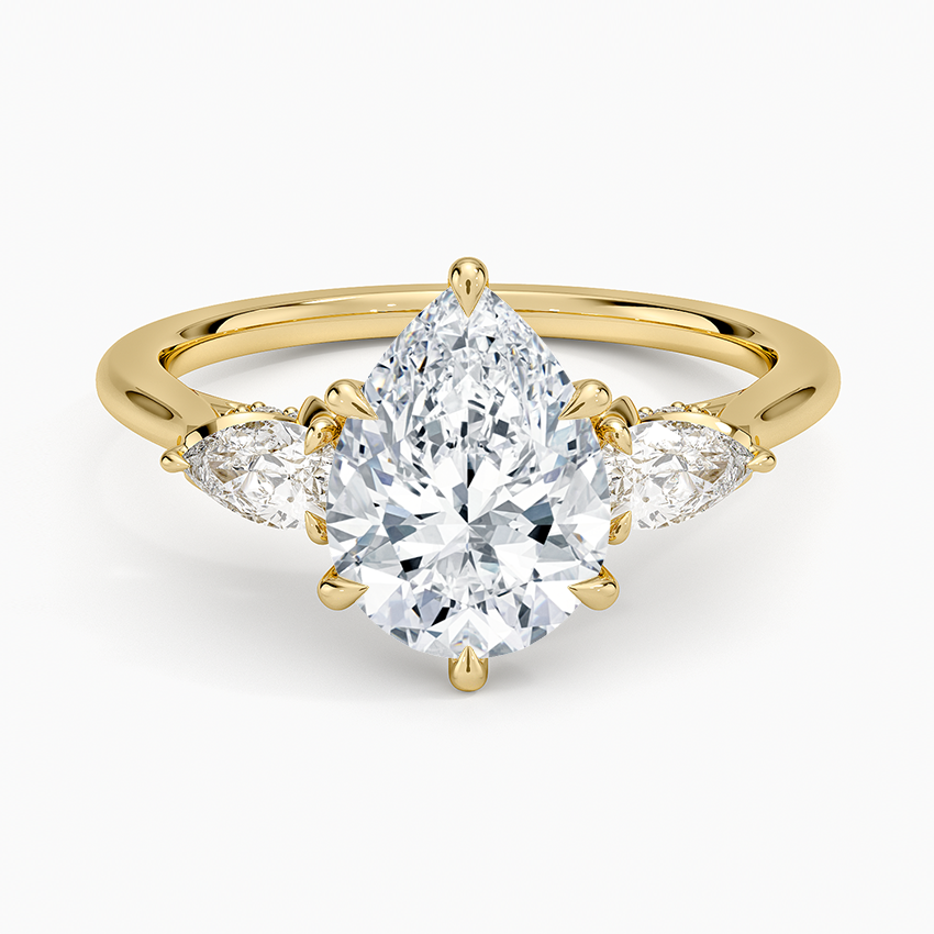 1.60 Carat Princess Halo Design Solitaire Lab Diamond Ring 18K - Florina 
