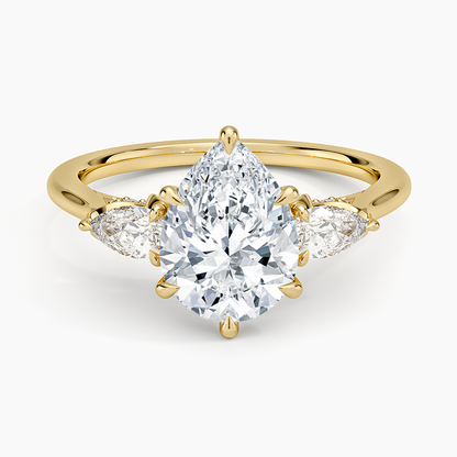1.60 Carat Princess Halo Design Solitaire Lab Diamond Ring 18K - Florina 