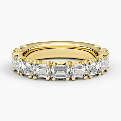 Tam Tur Yüzük 2.00 Karat Emerald Kesim Laboratuvar Pırlanta Yüzük 18K - Bold Diamonds