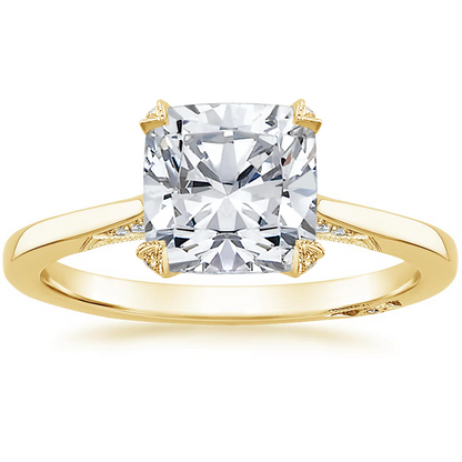 2.25 Cushion Kesim Hidden Halo Tasarım Tektaş Laboratuvar Pırlanta Yüzük - Telara