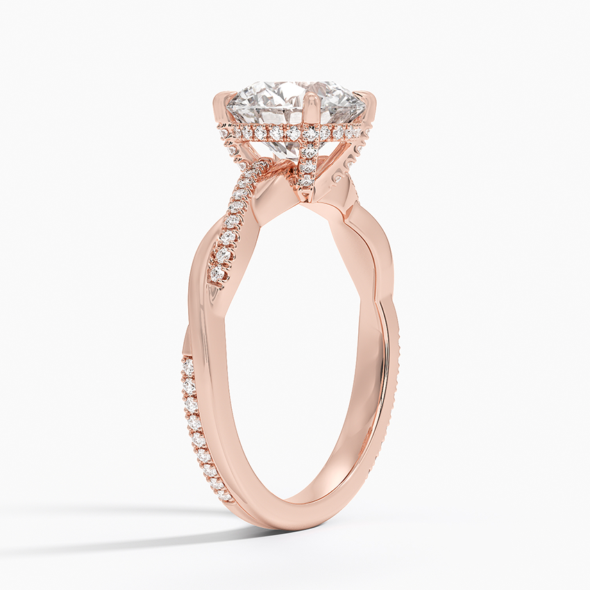 2.25 Karat Hidden Halo Tasarım Tektaş Laboratuvar Pırlanta Yüzük 18K  - Talora - Bold Diamonds