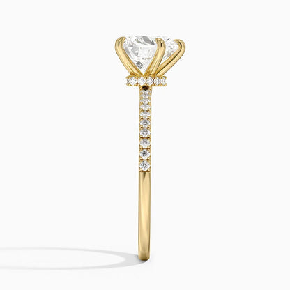 1.60 Carat Princess Halo Design Solitaire Lab Diamond Ring 18K - Florina 