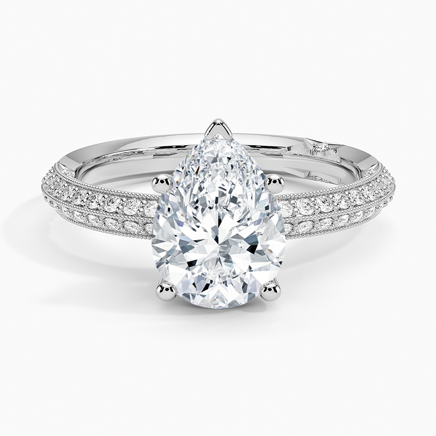 2.50 Damla Kesim Yarım Tur Tasarım Tektaş Laboratuvar Pırlanta Yüzük - Selara