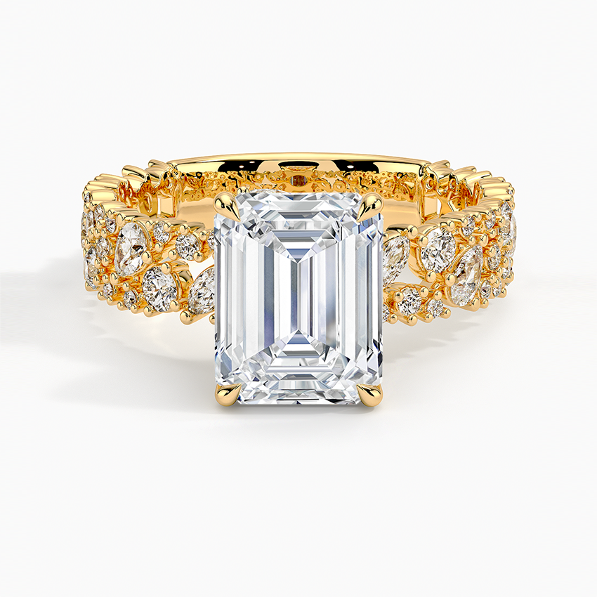 3.00 Karat Emerald Kesim Özel Tasarım Tektaş Laboratuvar Pırlanta Yüzük - Cannes