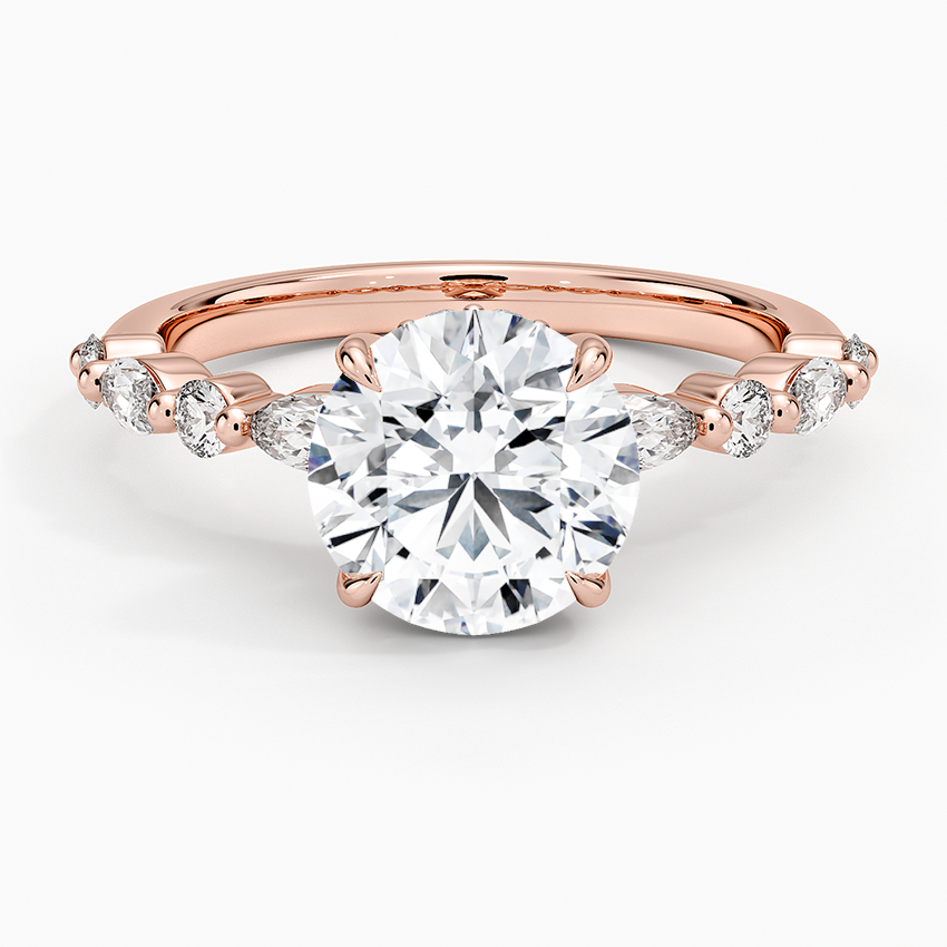 2.50 Karat Yuvarlak Kesim Yuvarlak Kesim Hidden Halo Tasarım Tektaş Laboratuvar Pırlanta Yüzük - Tokyo - Bold Diamonds
