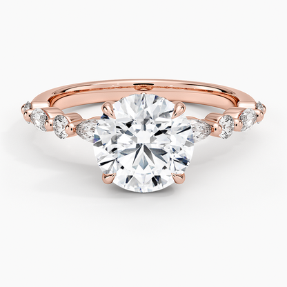 1.60 Carat Princess Halo Design Solitaire Lab Diamond Ring 18K - Florina 