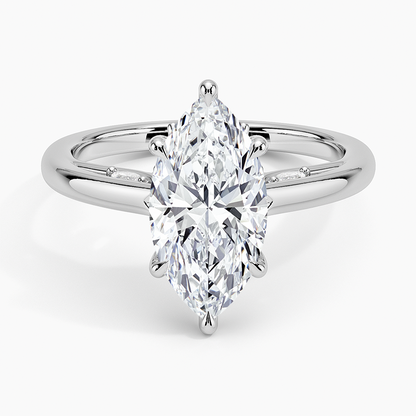 2.30 Marquise Kesim Hidden Halo Tasarım Tektaş Laboratuvar Pırlanta Yüzük - Dalara