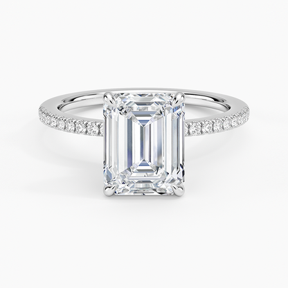 1.60 Carat Princess Halo Design Solitaire Lab Diamond Ring 18K - Florina 