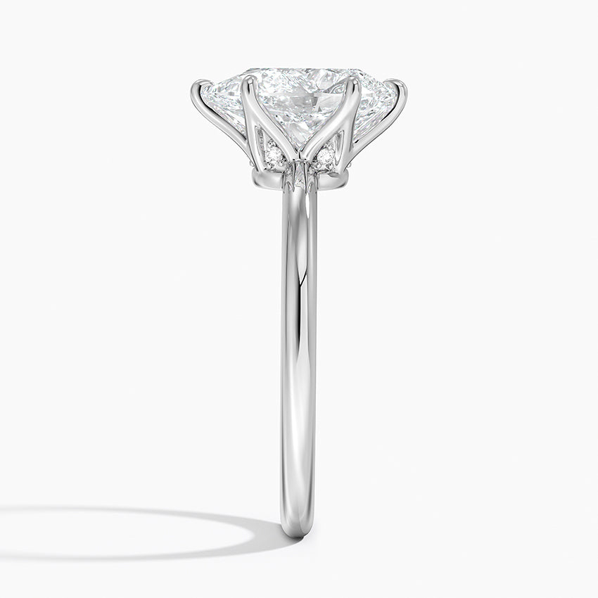 2.10 Damla Kesim Hidden Halo Tasarım Tektaş Laboratuvar Pırlanta Yüzük - Eylora